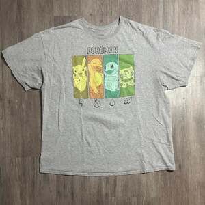 Pokémon Starter Graphic T-Shirt, Pikachu Charmander Squirtle Bulbasaur, XXL